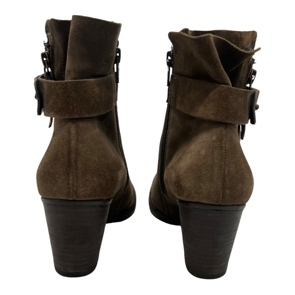 Paul Green Sheridan Brown Nubuck Suede Handcrafted Casual Heeled Boots Women 6.5 - Picture 7 of 16